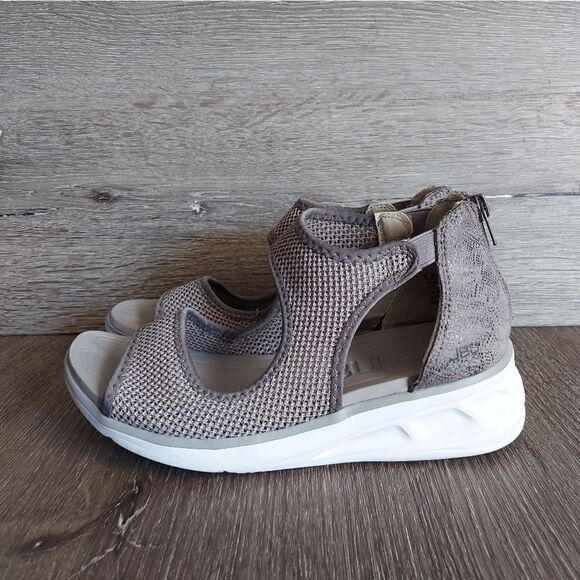 JBU by Jambu Margot Memory Foam Sandal Light Gray Snake Size 6.5 - Picture 4 of 10